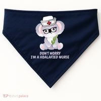 Funny Nurse Gifts, Koala Koalafied Nursing Qualified USA-Made Doggie Bandana thumb 0