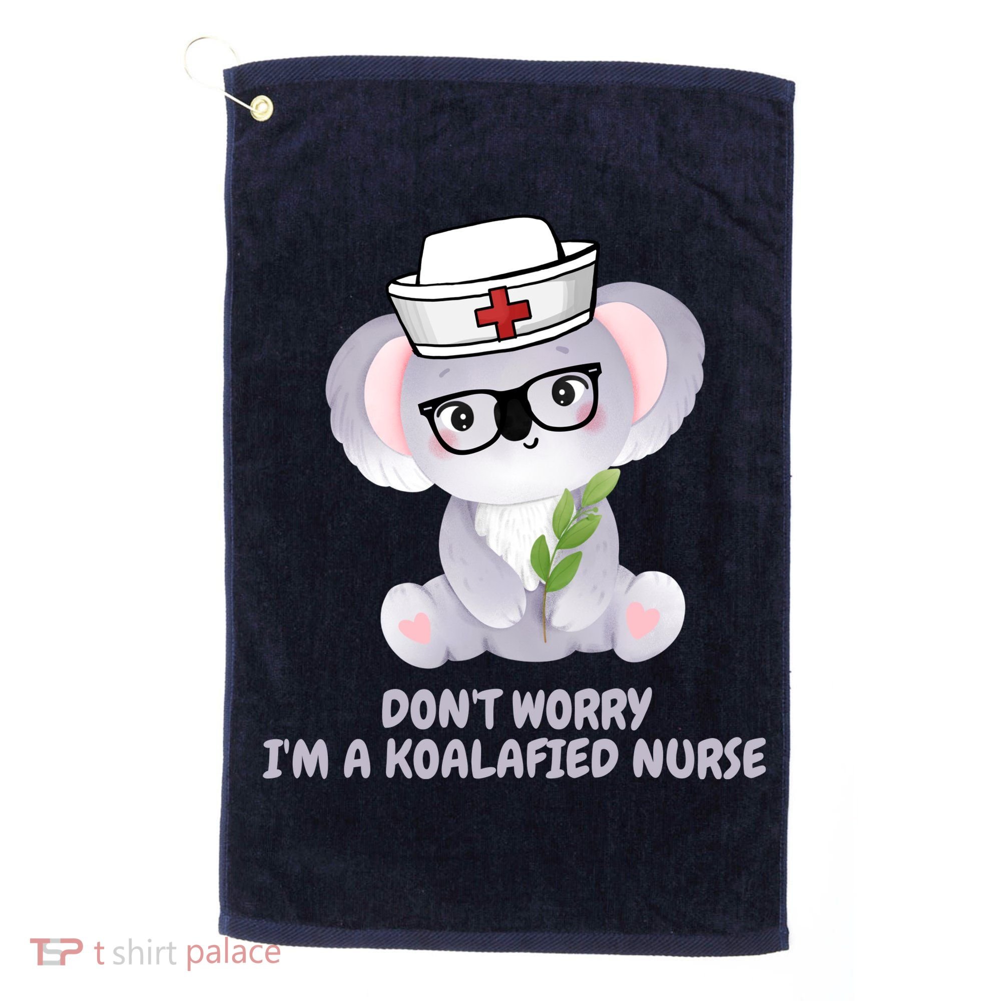 Funny Nurse Gifts, Koala Koalafied Nursing Qualified Golf Towel
