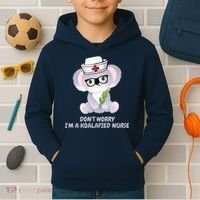 Funny Nurse Gifts, Koala Koalafied Nursing Qualified Kids Hoodie thumb 2