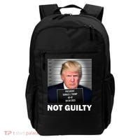 Funny Not Guilty Donald Trump Mug Shot Backpack thumb 0