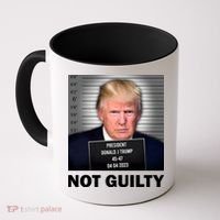 Funny Not Guilty Donald Trump Mug Shot Coffee Mug thumb 0