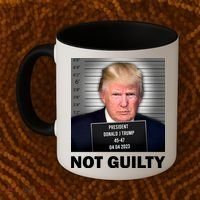 Funny Not Guilty Donald Trump Mug Shot Coffee Mug thumb 2