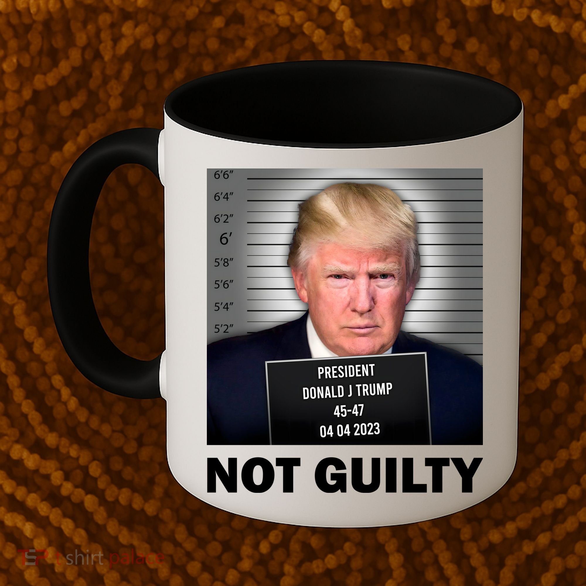 Funny Not Guilty Donald Trump Mug Shot Coffee Mug