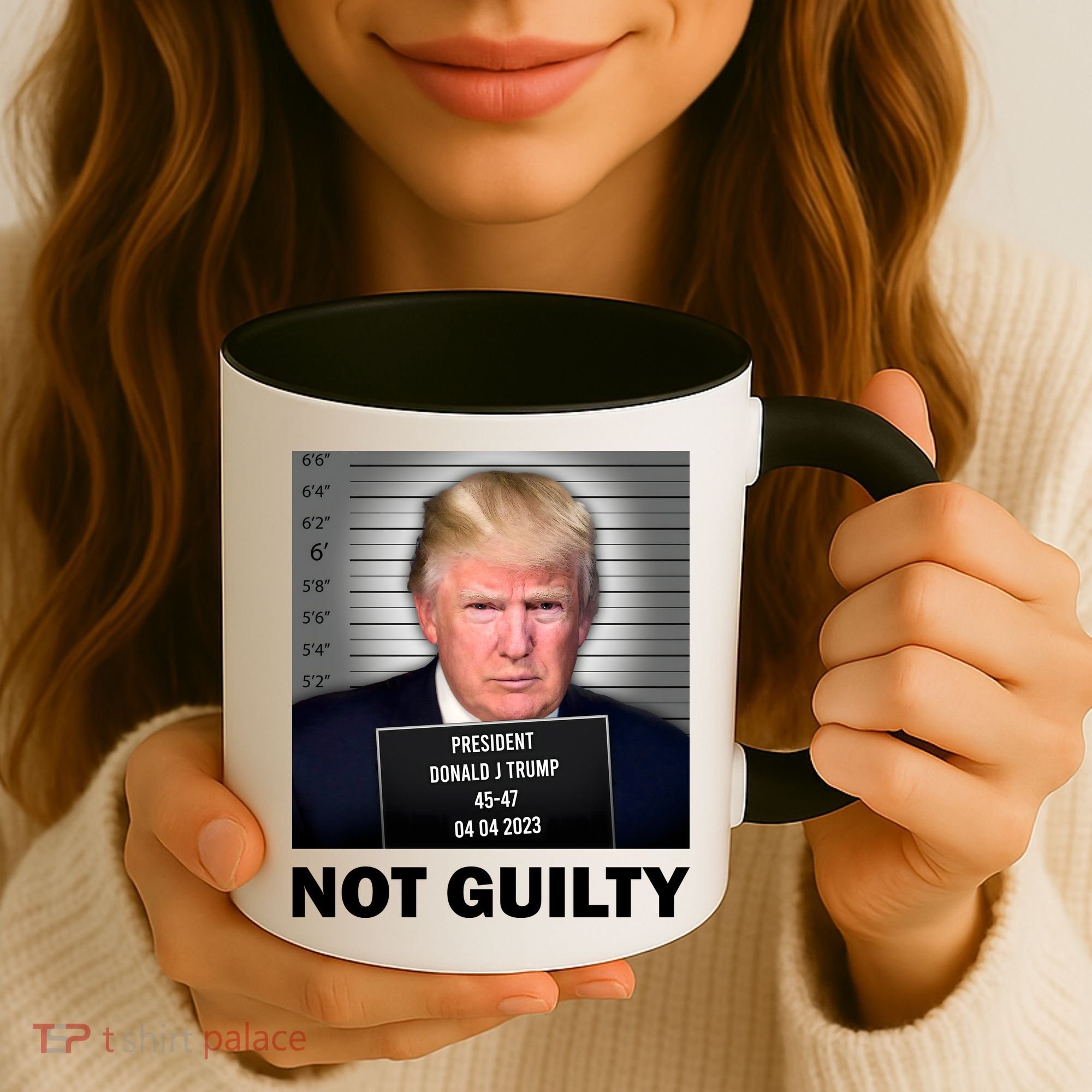 Funny Not Guilty Donald Trump Mug Shot Coffee Mug