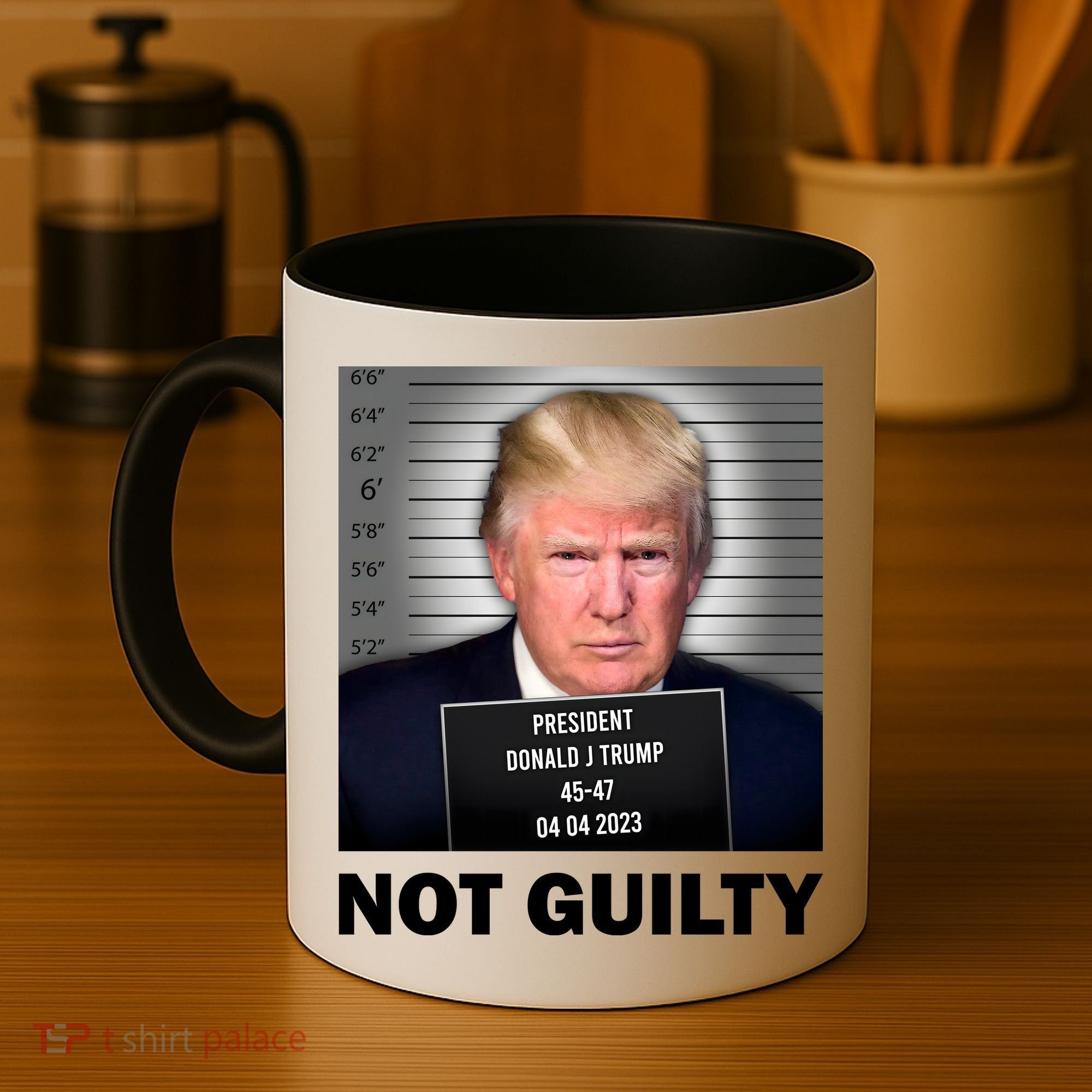 Funny Not Guilty Donald Trump Mug Shot Coffee Mug