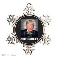 Funny Not Guilty Donald Trump Mug Shot Ornament thumb 0