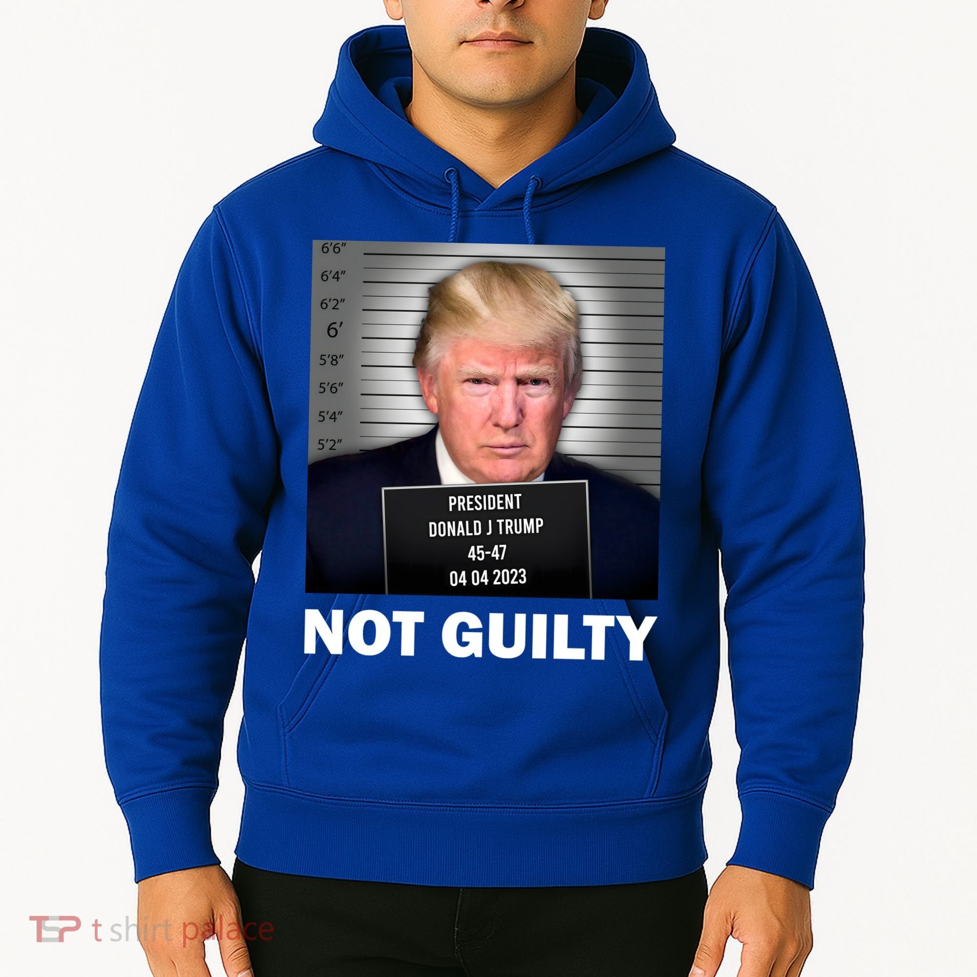 Funny Not Guilty Donald Trump Mug Shot Hoodie