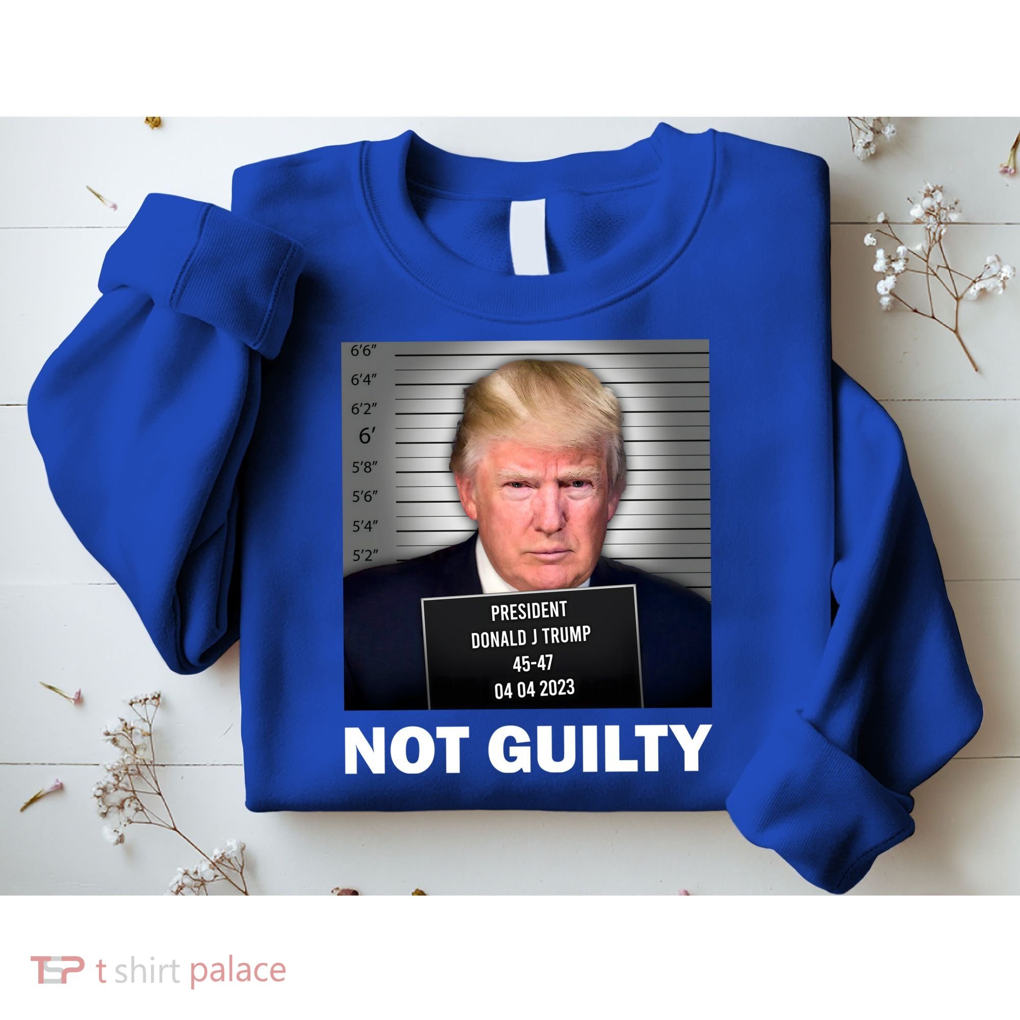Funny Not Guilty Donald Trump Mug Shot Sweatshirt