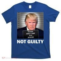 Funny Not Guilty Donald Trump Mug Shot T-Shirt thumb 0