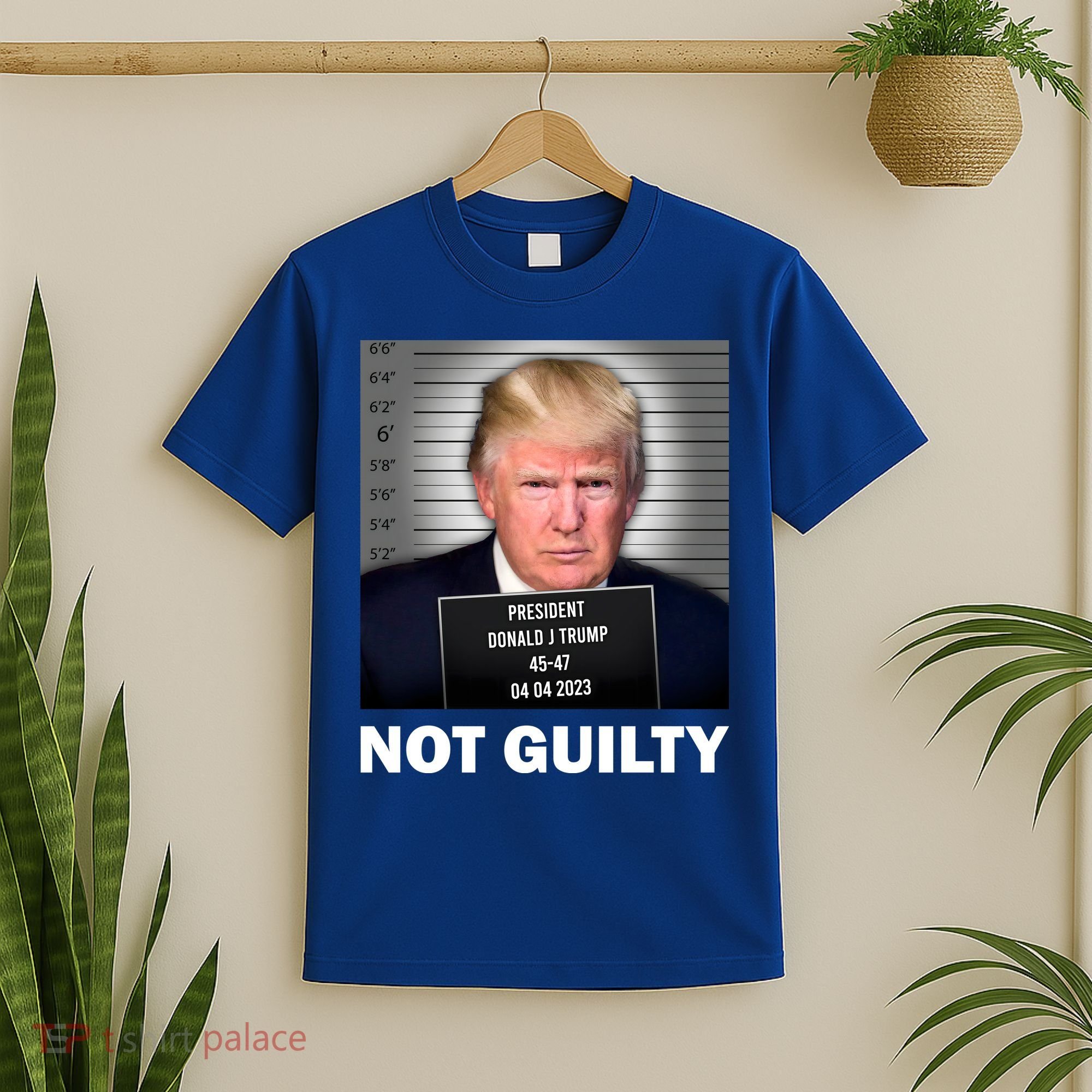 Funny Not Guilty Donald Trump Mug Shot T-Shirt