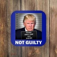 Funny Not Guilty Donald Trump Mug Shot Coaster thumb 0
