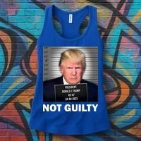 Funny Not Guilty Donald Trump Mug Shot Women's Tank Top thumb 3