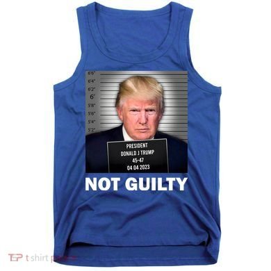 Funny Not Guilty Donald Trump Mug Shot Tank Top