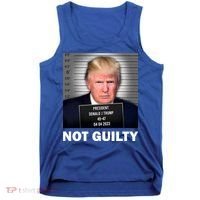Funny Not Guilty Donald Trump Mug Shot Tank Top thumb 0