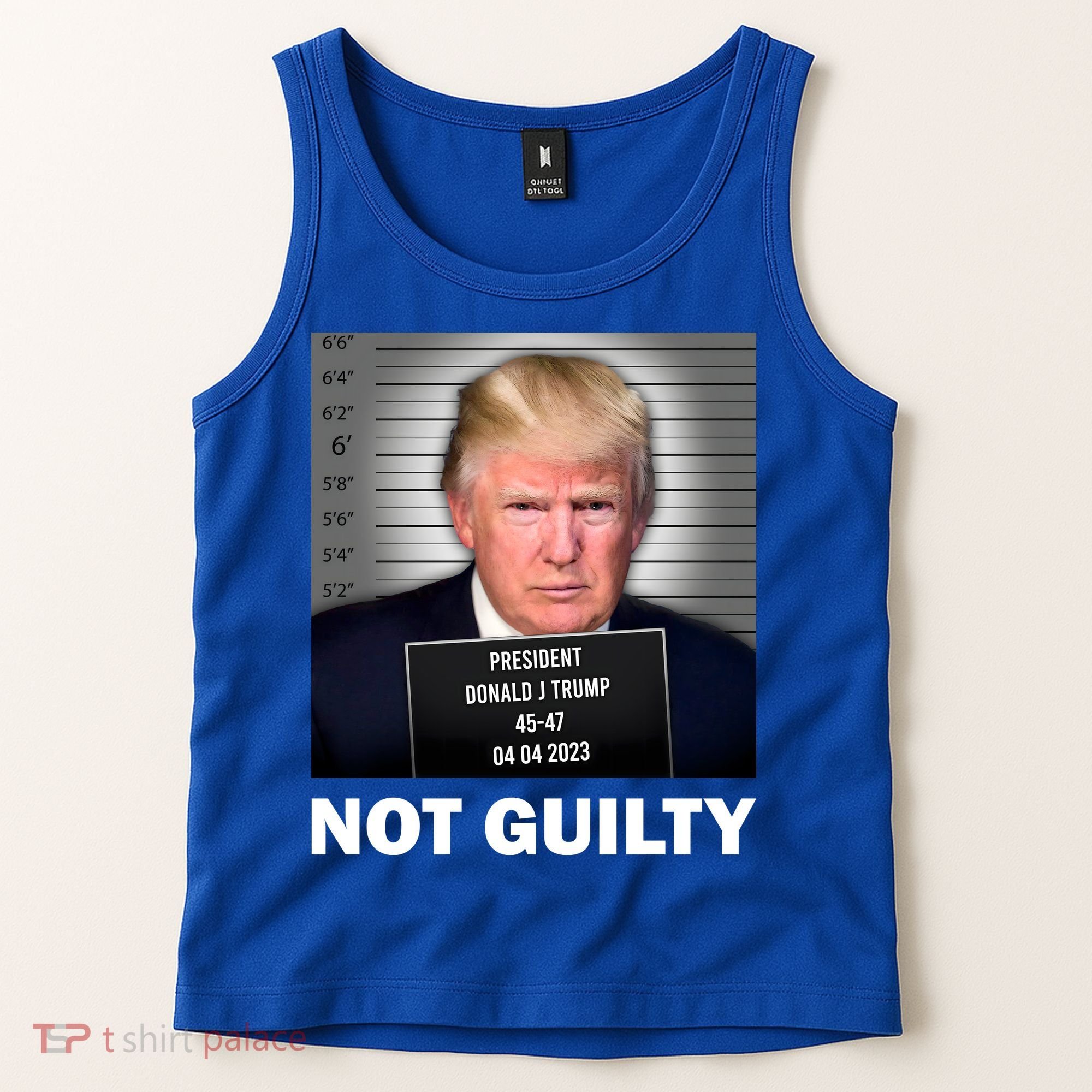 Funny Not Guilty Donald Trump Mug Shot Tank Top