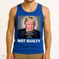 Funny Not Guilty Donald Trump Mug Shot Tank Top thumb 3