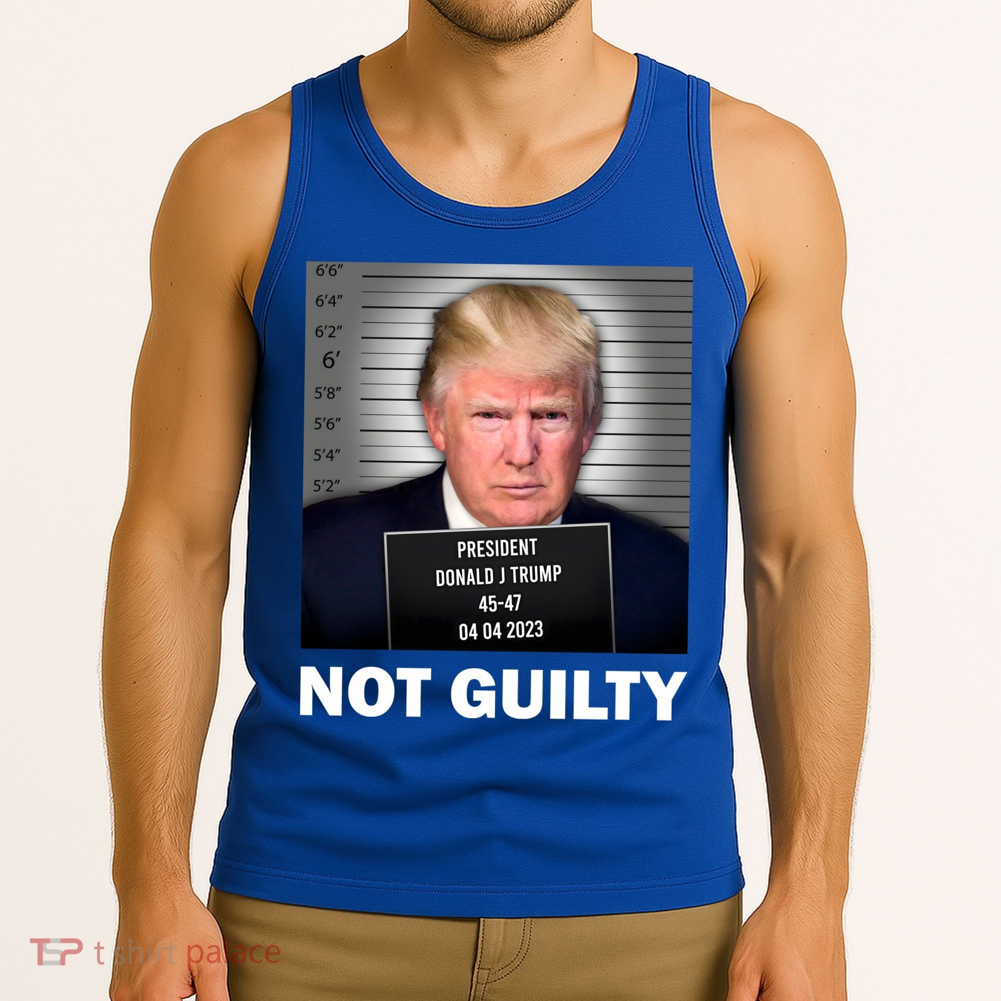 Funny Not Guilty Donald Trump Mug Shot Tank Top