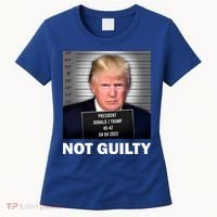 Funny Not Guilty Donald Trump Mug Shot Women's T-Shirt thumb 0