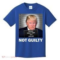 Funny Not Guilty Donald Trump Mug Shot Kids T-Shirt thumb 0
