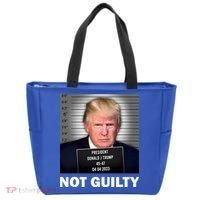 Funny Not Guilty Donald Trump Mug Shot Tote Bag thumb 0