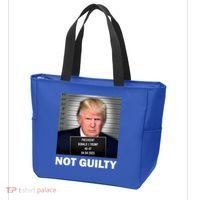 Funny Not Guilty Donald Trump Mug Shot Tote Bag thumb 3
