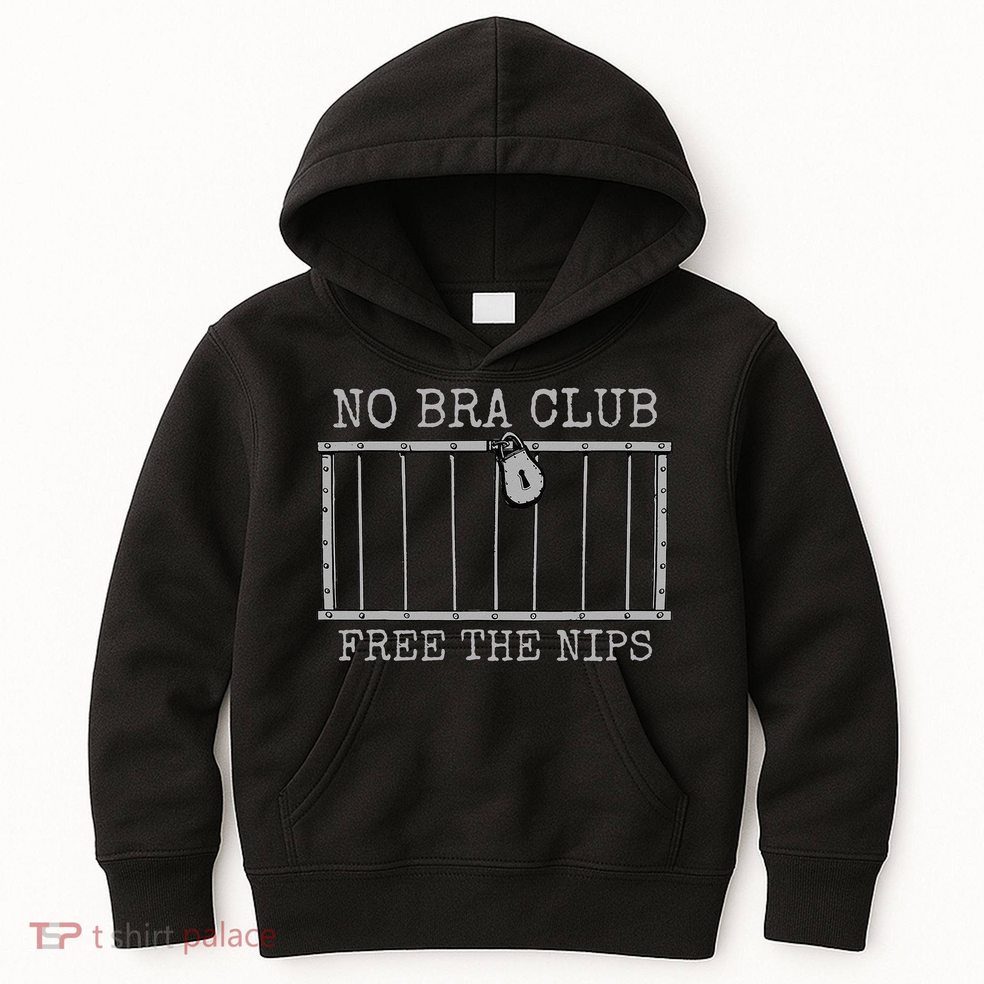 Feminist Not Guilty Free The Nips No Bra Club Kids Hoodie