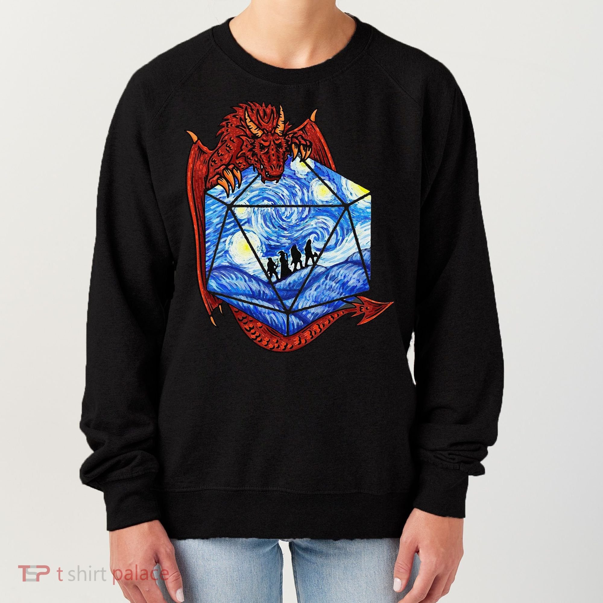 Funny Nerdy Gamer Fantasy Art Starry Night Gift Women's Sweatshirt