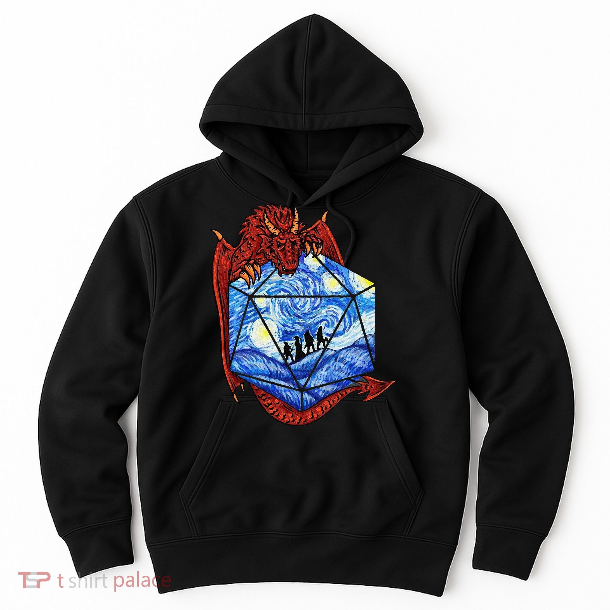 Funny Nerdy Gamer Fantasy Art Starry Night Gift Hoodie