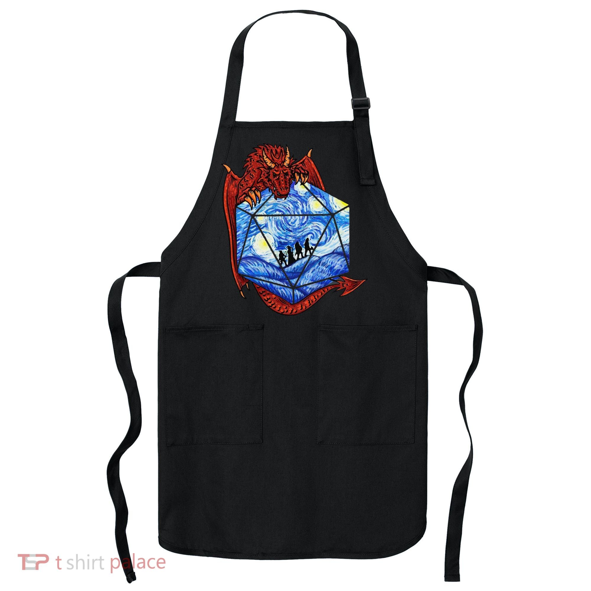 Funny Nerdy Gamer Fantasy Art Starry Night Gift Apron