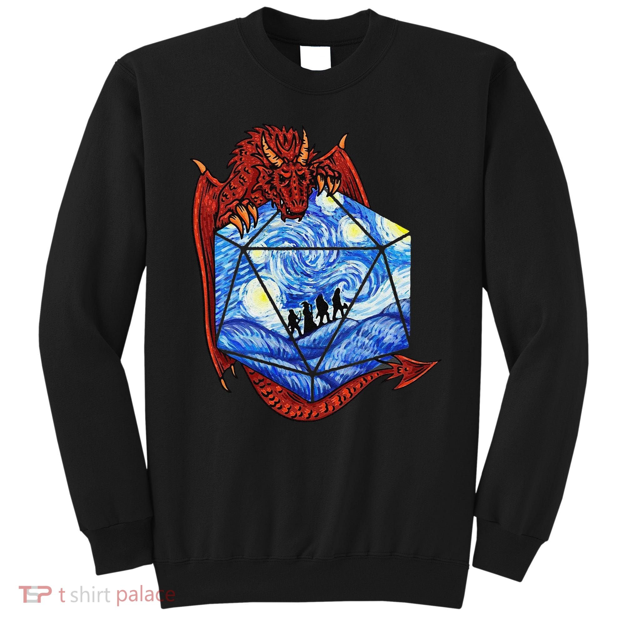 Funny Nerdy Gamer Fantasy Art Starry Night Gift Sweatshirt