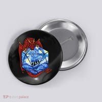 Funny Nerdy Gamer Fantasy Art Starry Night Gift Button thumb 0