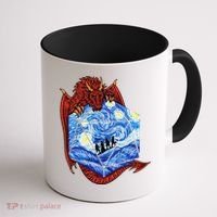 Funny Nerdy Gamer Fantasy Art Starry Night Gift Coffee Mug thumb 1