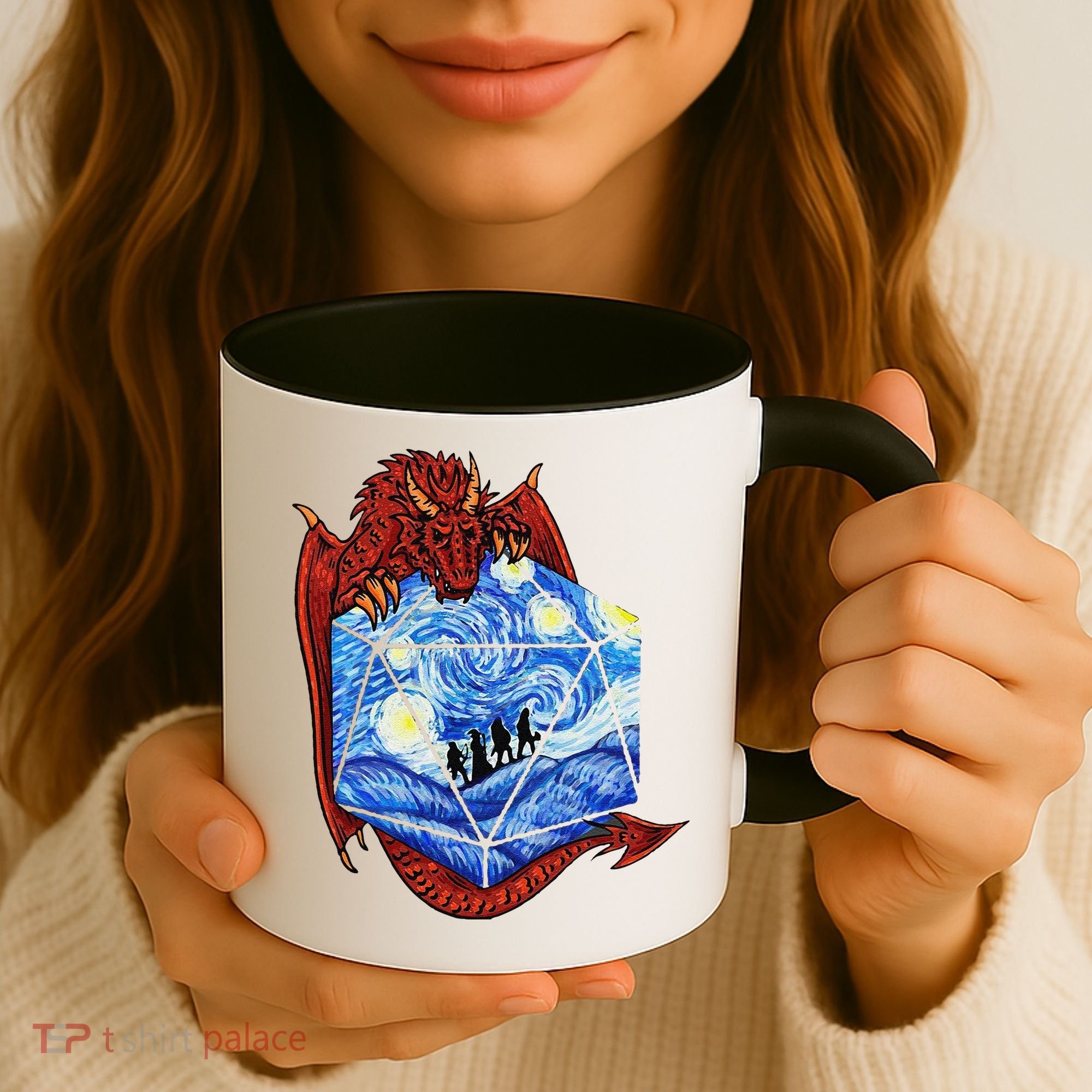 Funny Nerdy Gamer Fantasy Art Starry Night Gift Coffee Mug