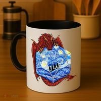 Funny Nerdy Gamer Fantasy Art Starry Night Gift Coffee Mug thumb 4