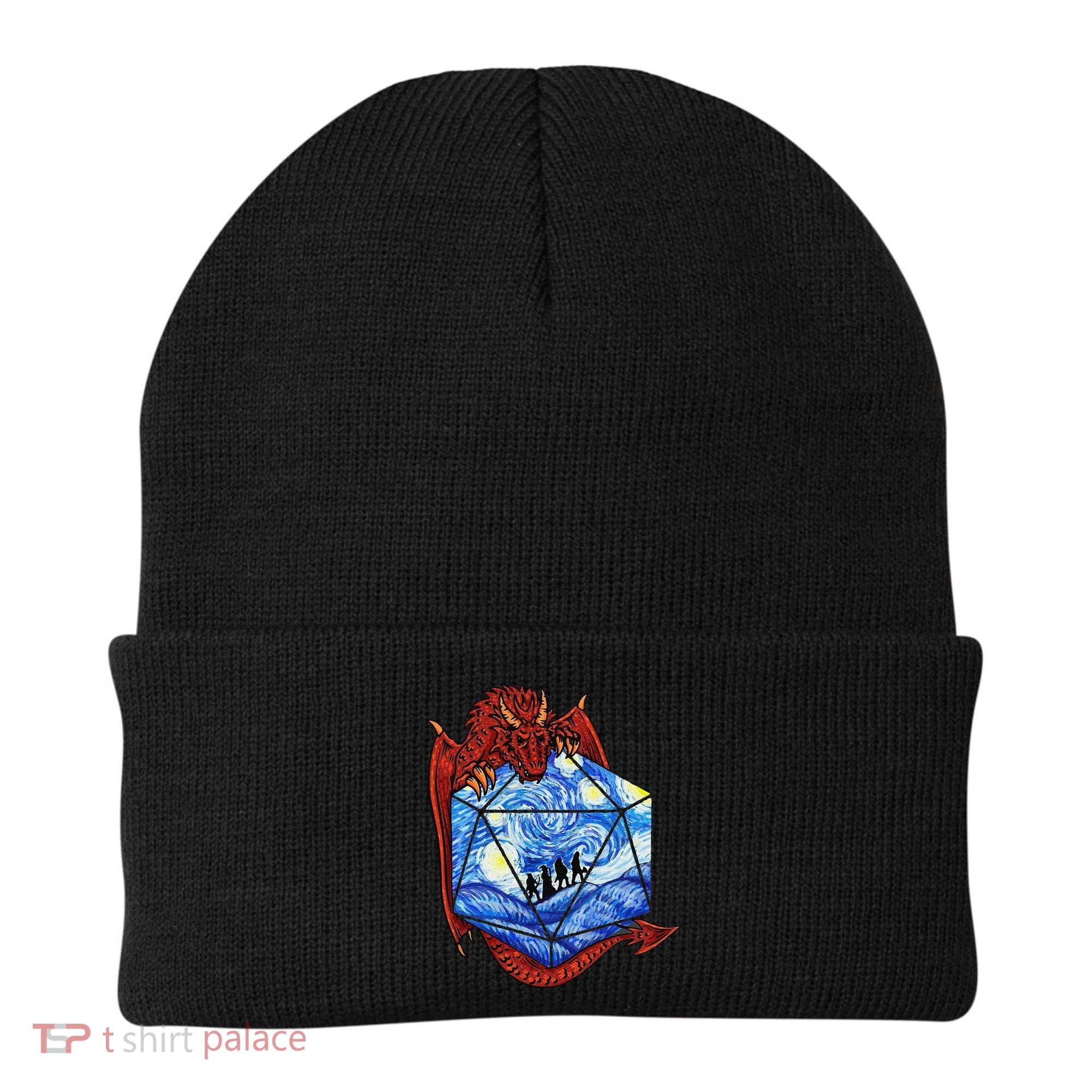Funny Nerdy Gamer Fantasy Art Starry Night Gift Beanie