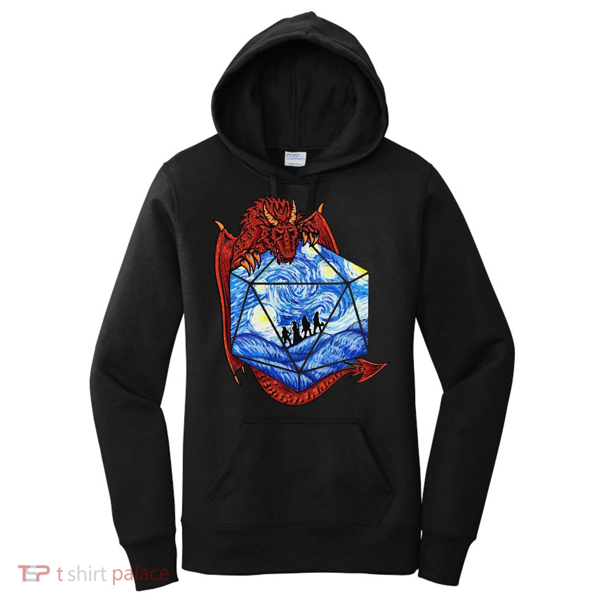 Funny Nerdy Gamer Fantasy Art Starry Night Gift Women's Hoodie