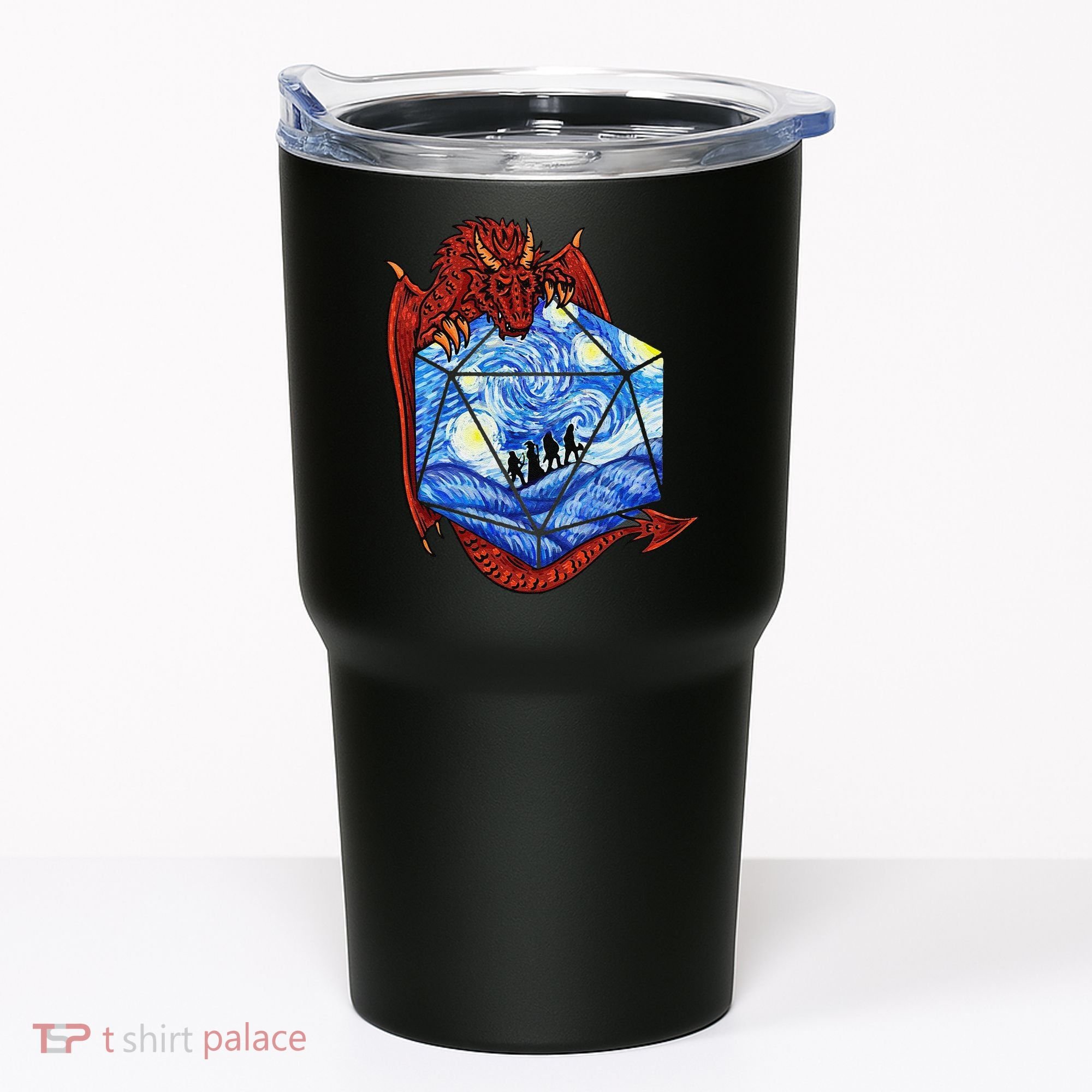 Funny Nerdy Gamer Fantasy Art Starry Night Gift Tumbler
