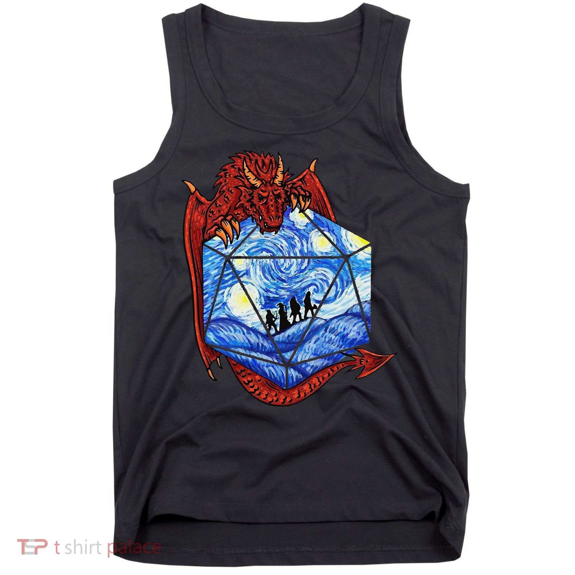 Funny Nerdy Gamer Fantasy Art Starry Night Gift Tank Top