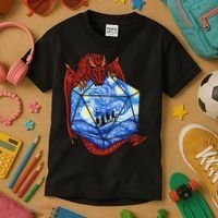 Funny Nerdy Gamer Fantasy Art Starry Night Gift Kids T-Shirt thumb 3