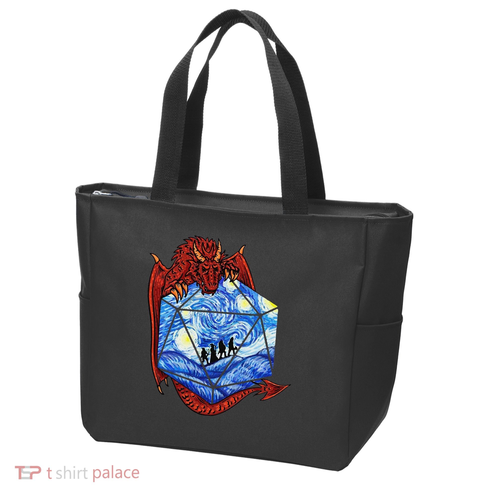 Funny Nerdy Gamer Fantasy Art Starry Night Gift Tote Bag