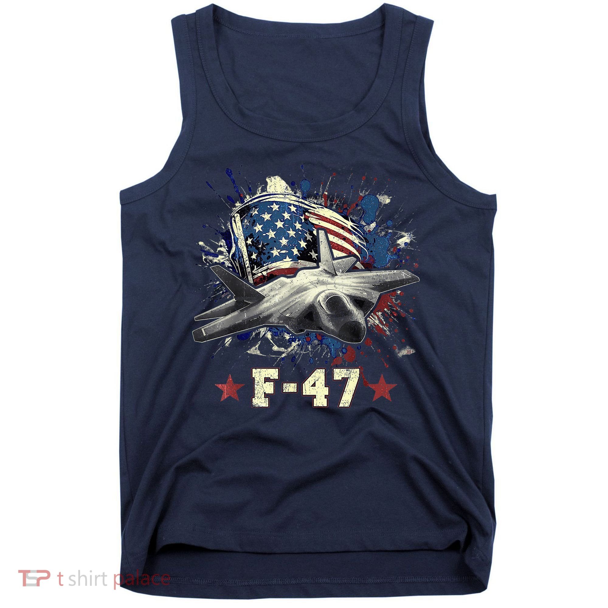F-47 Next Generation Fighter Jet Aviation Airshow Tank Top
