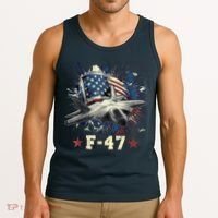 F-47 Next Generation Fighter Jet Aviation Airshow Tank Top thumb 3