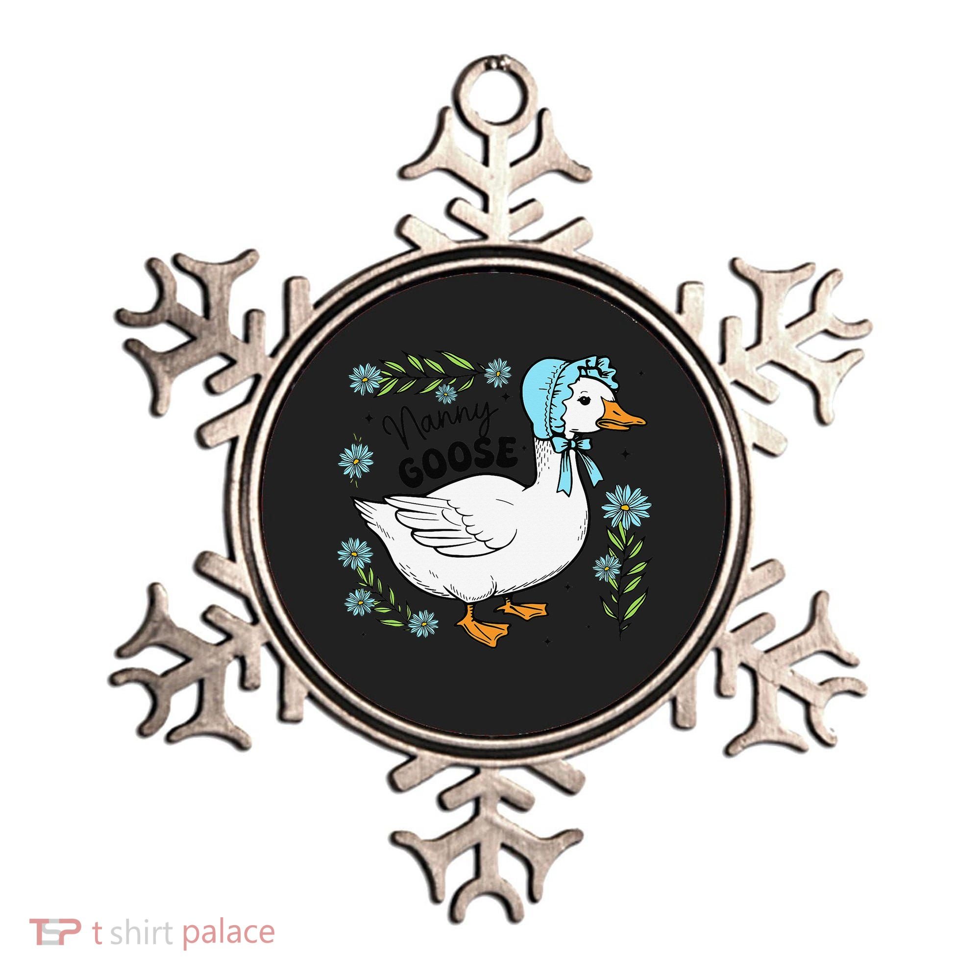 Floral Nanny Goose Cute Silly Goose Mothers Day Ornament