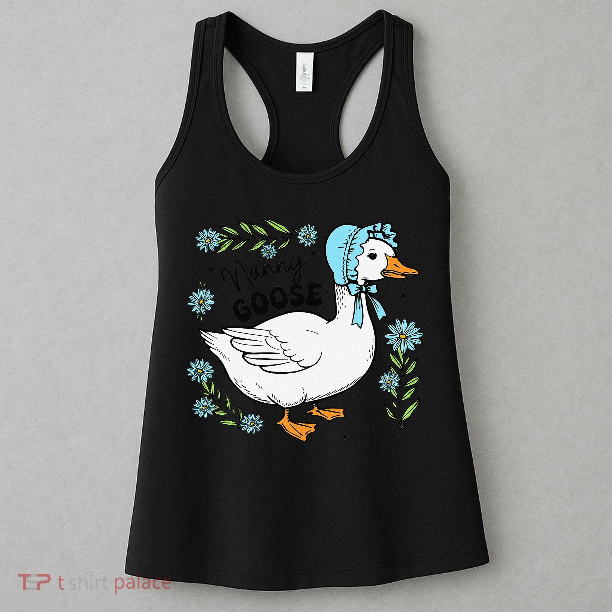 Floral Nanny Goose Cute Silly Goose Mothers Day Women's Tank Top