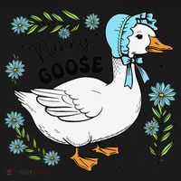 Floral Nanny Goose Cute Silly Goose Mothers Day Women's Tank Top thumb 5