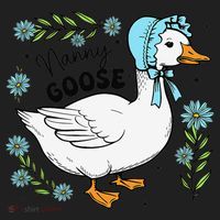 Floral Nanny Goose Cute Silly Goose Mothers Day Hat thumb 2