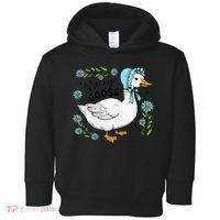 Floral Nanny Goose Cute Silly Goose Mothers Day Toddler Hoodie thumb 0