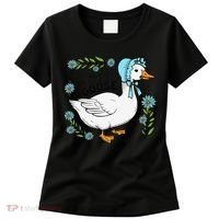 Floral Nanny Goose Cute Silly Goose Mothers Day Women's T-Shirt thumb 0