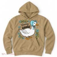 Floral Nanny Goose Cute Silly Goose Mothers Day Hoodie thumb 0