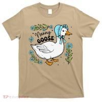 Floral Nanny Goose Cute Silly Goose Mothers Day T-Shirt thumb 0